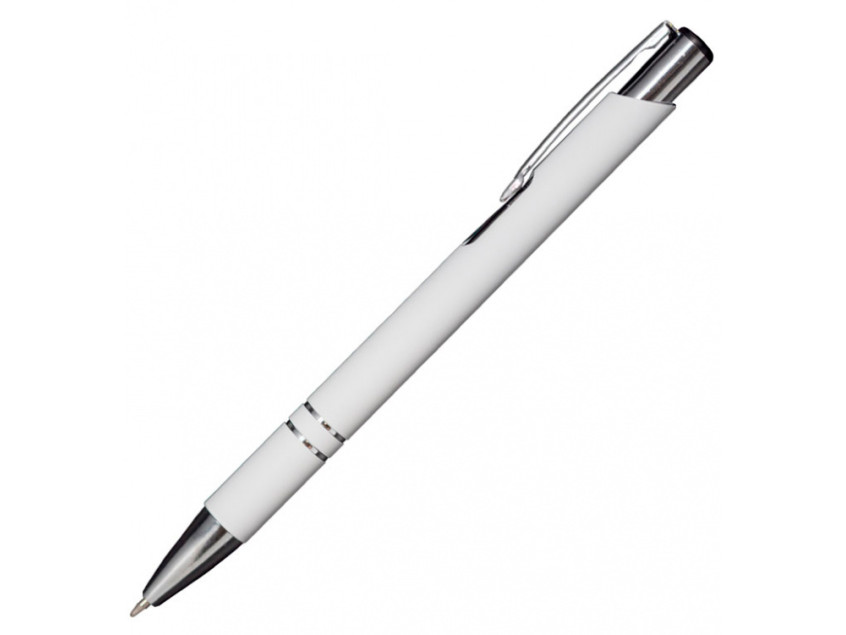 Ручка шариковая, Legend Soft Touch Mirror Silver Requis, белая