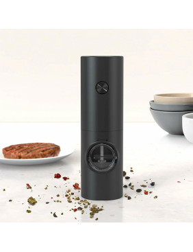 Набор из двух мельниц для соли и перца на подставке Salt & Pepper Set, пластик, черный
