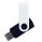 Флеш накопитель USB 2.0 Twister Сolor Mix 16GB, пластик Софт Тач/металл, черный/белый