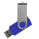 Флеш накопитель USB 2.0 Twister Сolor Mix 16GB, пластик Софт Тач/металл, синий/серебристый