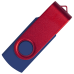 Флеш накопитель USB 2.0 Twister Сolor Mix 16GB, пластик Софт Тач/металл, темно-синий/красный