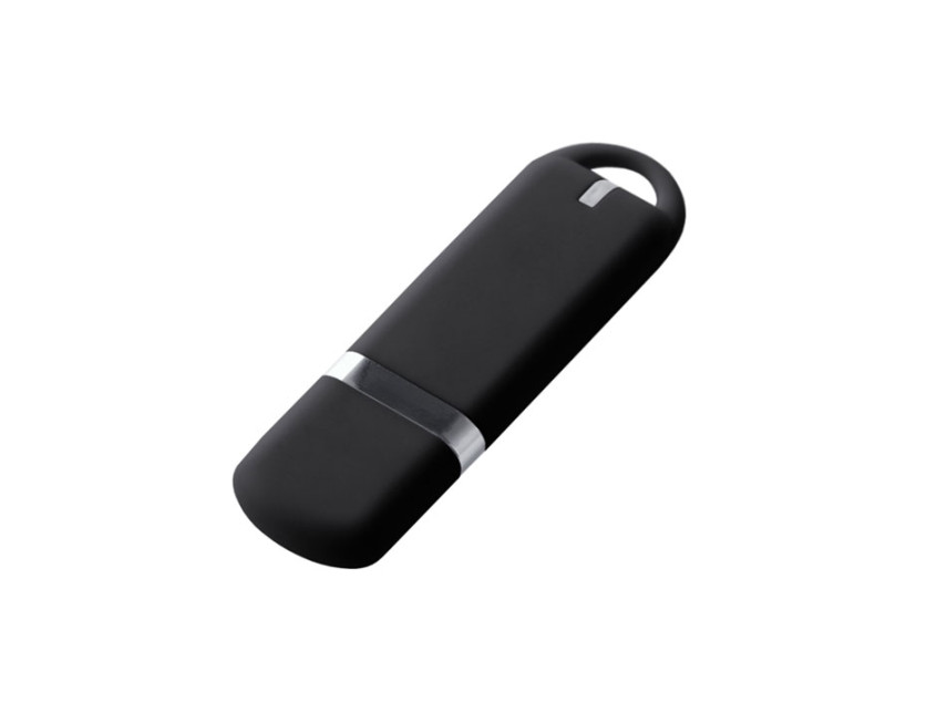 Флеш накопитель USB 2.0 Memo 32GB, пластик Софт Тач, черный/черный