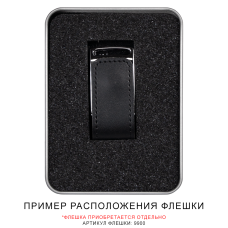 Футляр Shine для флеш накопителя металлический, размер 11,5*8,5 см, серебристый