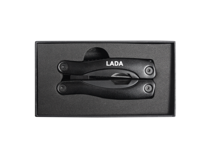 Мультитул Tools Birmingham Print Sample Lada (мультиинструмент) 11 в 1 c чехлом, в подарочной коробке, черный