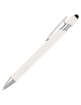 Ручка шариковая, Star Soft Touch Shiny Silver Requis, белая