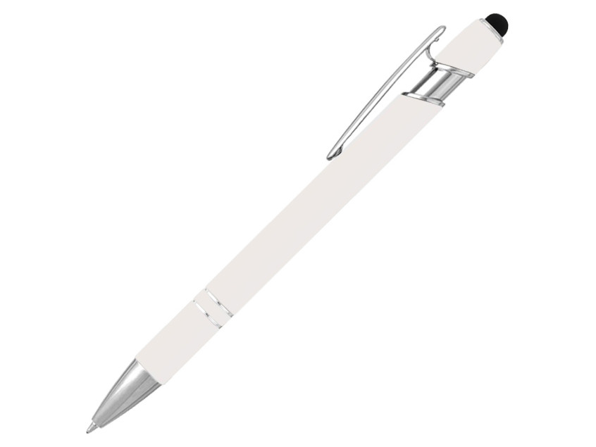 Ручка шариковая, Star Soft Touch Shiny Silver Requis, белая