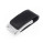 Флеш накопитель Shine, USB 2.0 64GB, металл/кожзам, серебро/черный