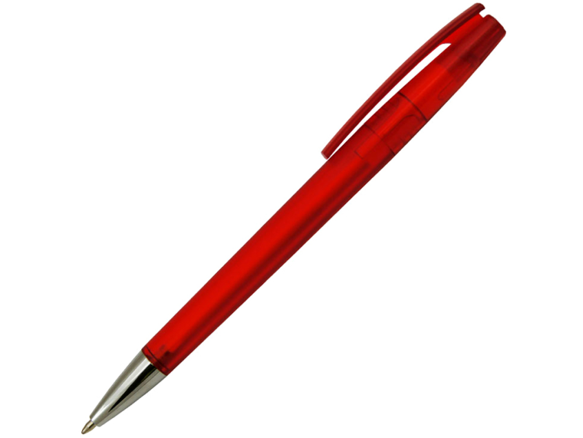 Ручка шариковая, пластиковая, фрост, красная/серебристая, Z-PEN