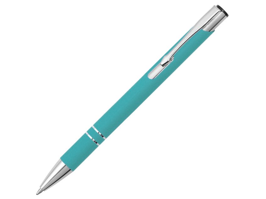 Ручка шариковая Legend Soft Touch Requis, бирюзовая 7709