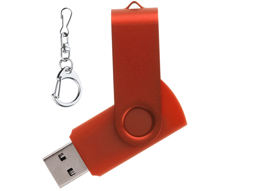 Флеш накопитель USB 2.0 Twister 32GB, пластик Софт Тач/металл, красный/красный