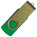 Флеш накопитель USB 2.0 Twister Сolor Mix 16GB, пластик Софт Тач/металл, зеленый/оливковый