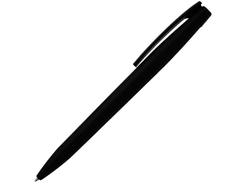 Ручка шариковая, пластиковая, софт тач, черная/черная, Zorro