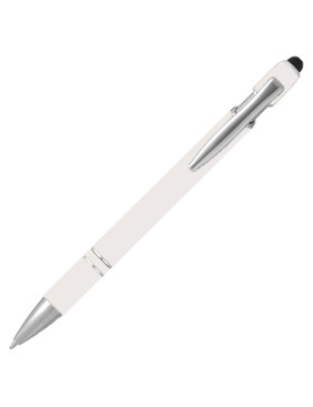 Ручка шариковая, Star Soft Touch Shiny Silver Requis, белая