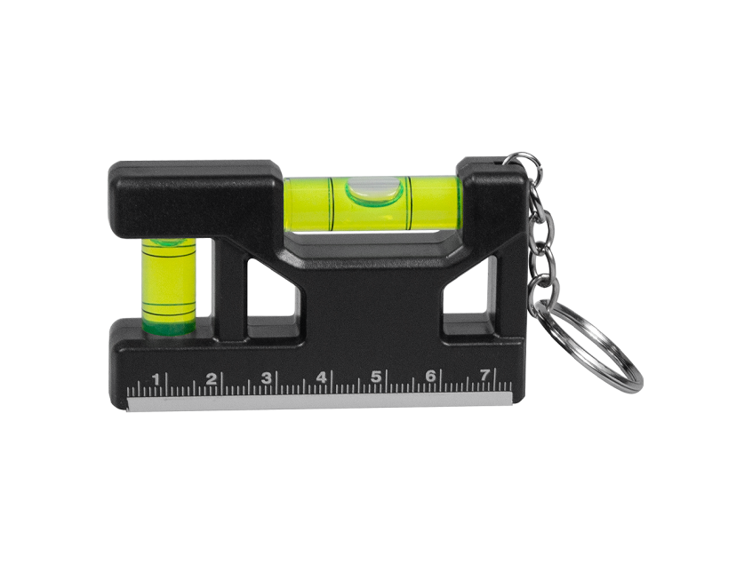 Брелок уровень Tools Pocket level, пластиковый, черный