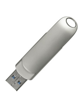 Флеш накопитель USB 2.0 + TYPE C Cupertino, металл, серебристый матовый, 32 GB