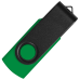 Флеш накопитель USB 2.0 Twister Сolor Mix 16GB, пластик Софт Тач/металл, зеленый/черный