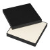 Коробка подарочная, размер 16*14*2 см, Solution Superior Linen, черная, бежевый ложемент с прямоугольной вырубкой