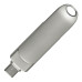 Флеш накопитель USB 3.0 + TYPE C Cupertino, металл, серебристый матовый, 32 GB
