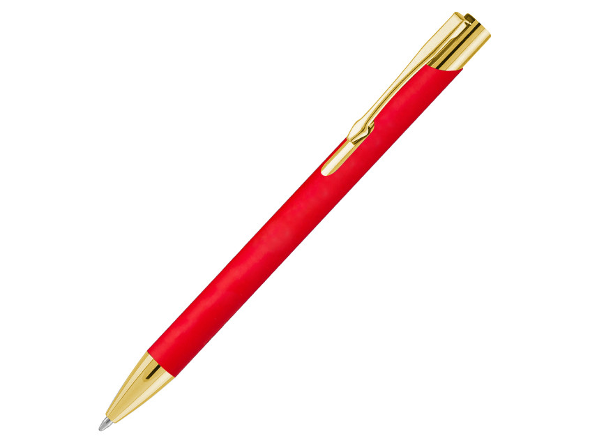 Ручка шариковая, Legend Soft Touch Mirror Gold Requis, красная/золотистая
