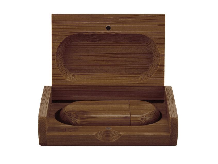 Флеш накопитель USB 2.0 Maple BOX в футляре, орех, дерево/дерево, 32 Gb