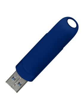 Флеш накопитель  USB 3.0 + TYPE C Cupertino, металл, темно-синий матовый, 16 GB