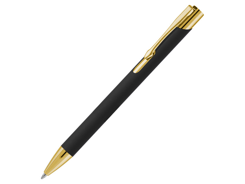 Ручка шариковая, Legend Soft Touch Mirror Gold Requis, черная/золотистая