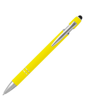 Ручка шариковая, Star Soft Touch Shiny Silver Requis, желтая