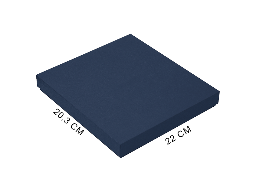 Коробка подарочная, размер  203*220*30 мм,  Solution Gift Soft Touch для ежедневника и ручки, темно-синяя