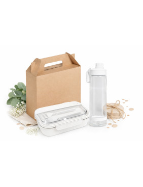Набор подарочный Solution Everyday Kit  Duo (бутылка для воды, ланчбокс), белый