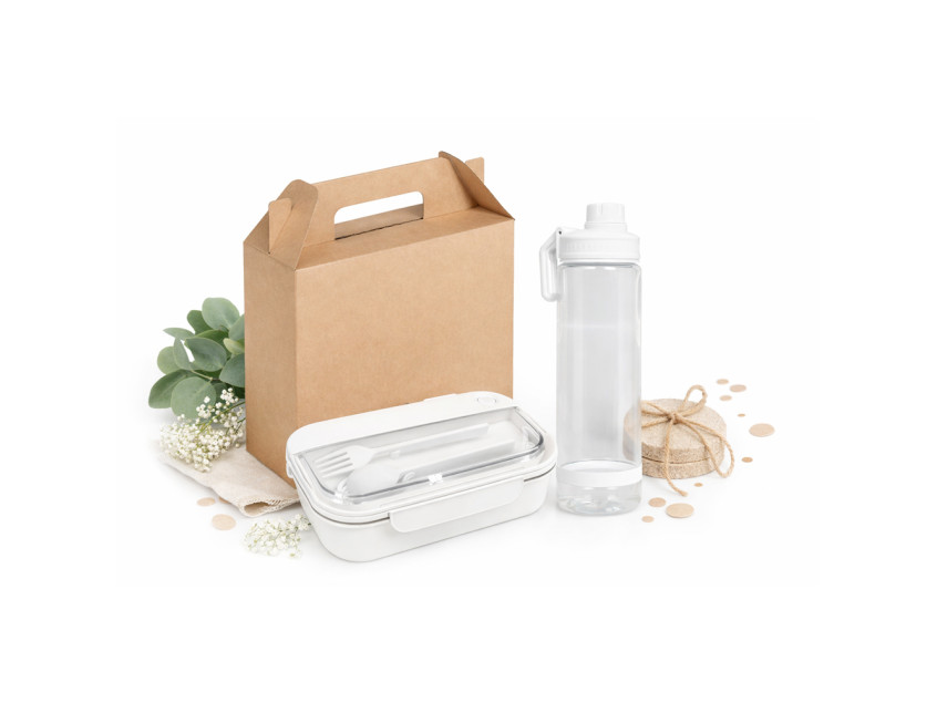 Набор подарочный Solution Everyday Kit  Duo (бутылка для воды, ланчбокс), белый