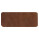 Шеврон Rectangle Smooth Leather размер 50*20 мм, коричневый, со скругленными углами