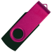 Флеш накопитель USB 2.0 Twister Сolor Mix 16GB, пластик Софт Тач/металл, черный/розовый