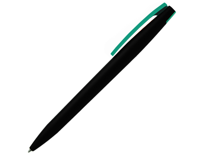 Ручка шариковая, пластиковая софт-тач, Zorro Color Mix, черная/зеленая