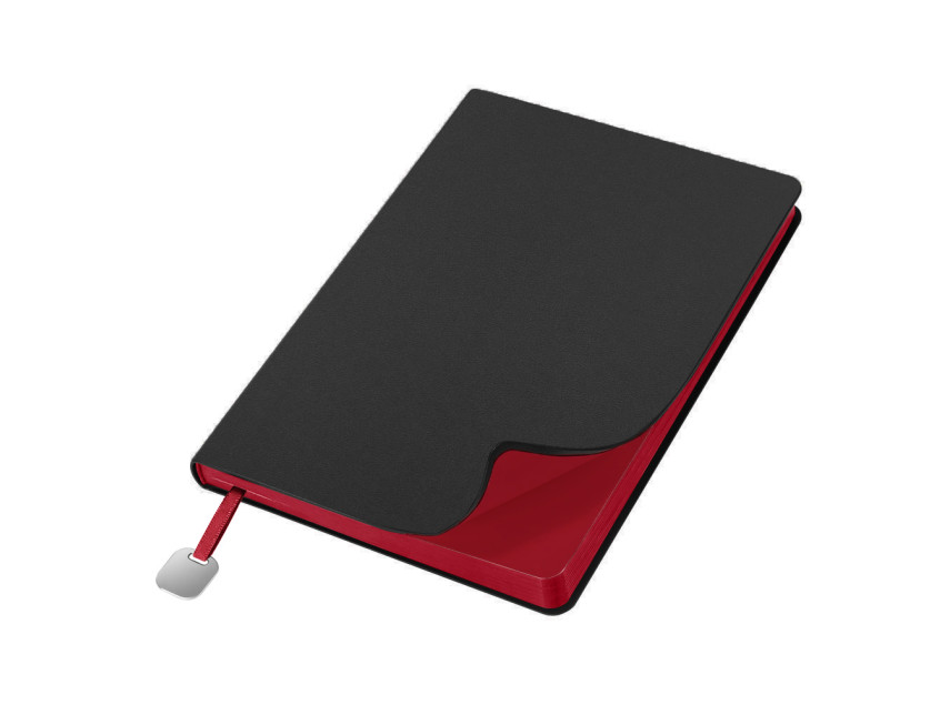 Ежедневник Flexy Velours de Soie Color А5, чернo-красный, недатированный, в гибкой обложке