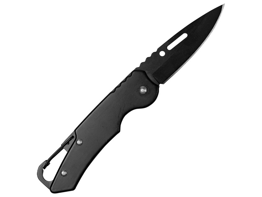 Брелок-нож карманный с карабином Tools Blackburn, черный