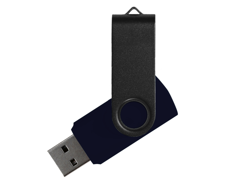 Флеш накопитель USB 2.0 Twister Сolor Mix 16GB, пластик Софт Тач/металл, черный/черный