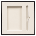Коробка подарочная, размер 18*18*2 см, Solution Superior Linen, черная, бежевый ложемент под ручку и прямоугольный предмет