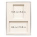 Коробка подарочная, размер 24*17,5*3 см, Solution Superior Linen, серебристая, бежевый ложемент под два прямоугольных предмета
