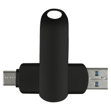 Флеш накопитель USB 3.0 + TYPE C Cupertino, металл, черный матовый, 32 GB Флеш накопитель USB 3.0 + TYPE C Cupertino, металл, черный матовый, 32 GB