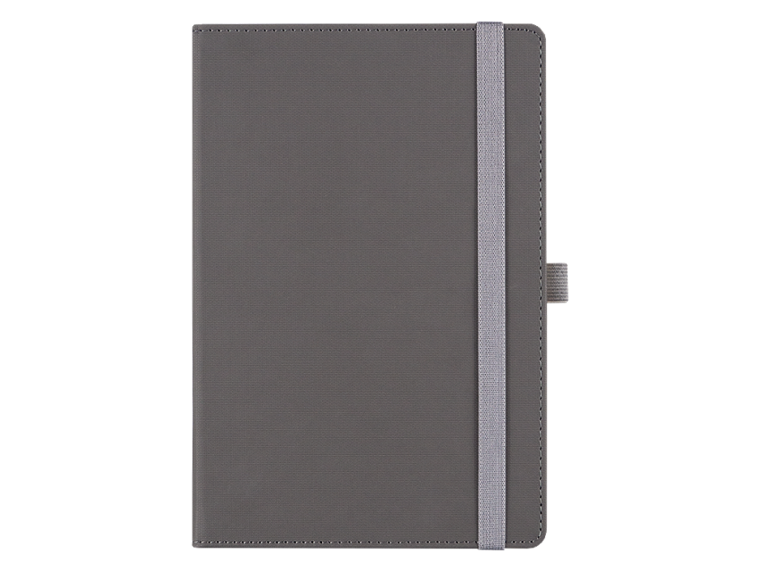 Ежедневник Alfa Note Pasu А5, серый/серый,  недатированный, в твердой обложке