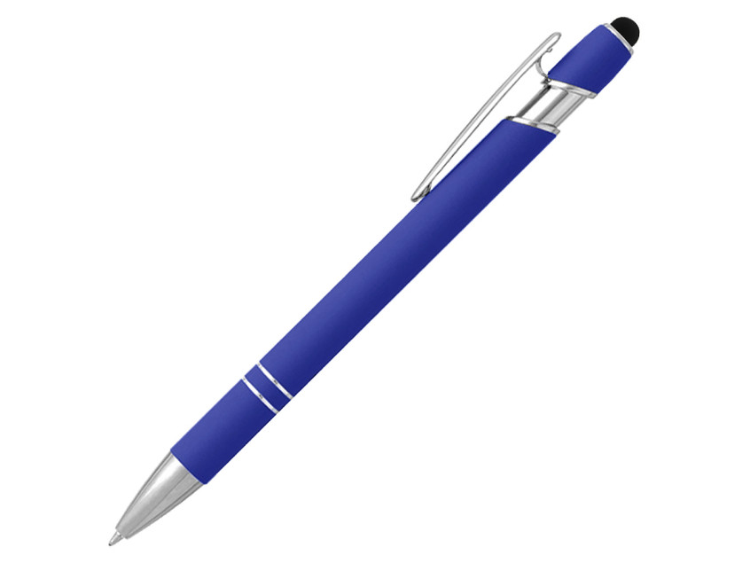 Ручка шариковая, Star Soft Touch Shiny Silver Requis, синяя
