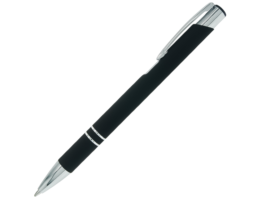 Ручка шариковая, Legend Soft Touch Mirror Silver Requis, черная