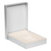 Коробка подарочная, размер 24*17,5*3 см, Solution Superior Linen, серебристая, бежевый ложемент под два прямоугольных предмета