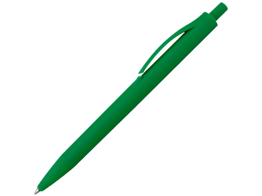 Ручка шариковая Хит, пластиковая, софт-тач, зеленая, pantone 348 С
