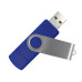 Флеш накопитель USB 2.0 Twister Smart 16GB, пластик Софт Тач/металл, синий/серебристый