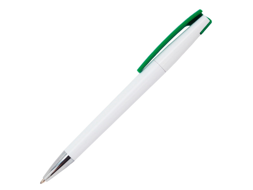 Ручка шариковая, пластиковая, белая/зеленая, Z-PEN