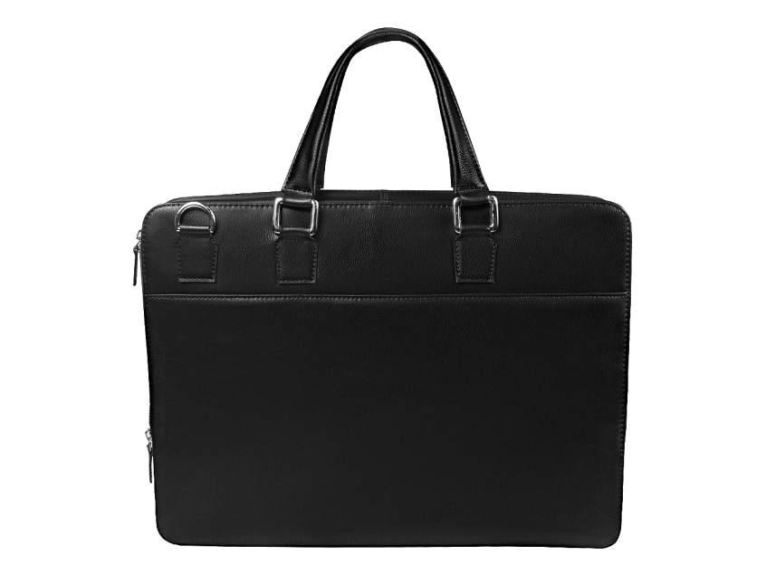 Портфель для ноутбука Stanford Leather из натуральной кожи,  черный