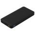 Внешний аккумулятор (powerbank) «WeCharge Soft Touch», 10 000 mAH, Power Delivery (PD) 25.5W, со светящимся логотипом после гравировки, c цифровым дисплеем для контроля заряда, черный
