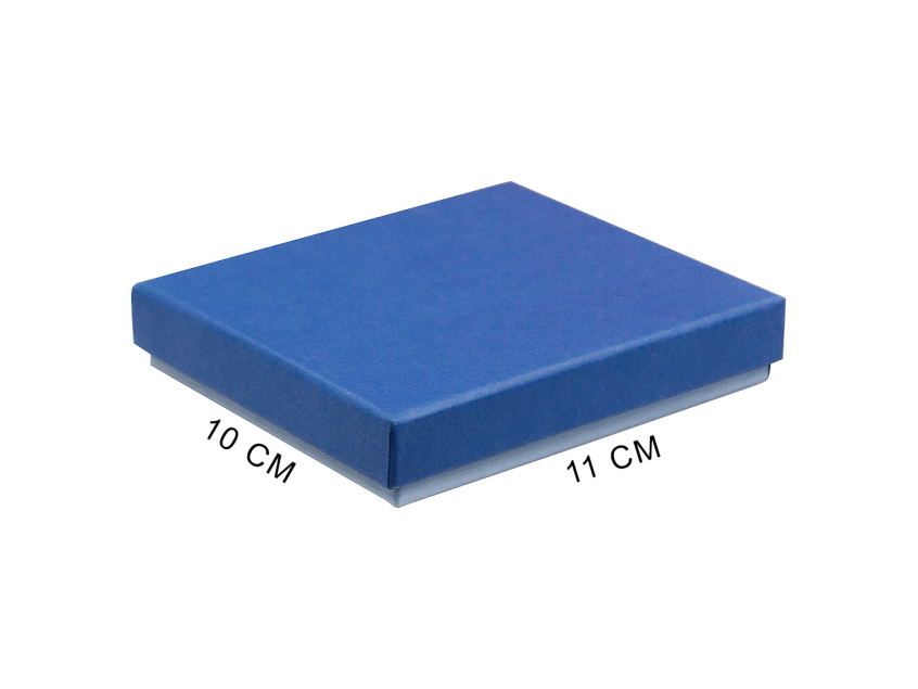 Коробка подарочная Solution, синяя, размер 11*10*2,4 см