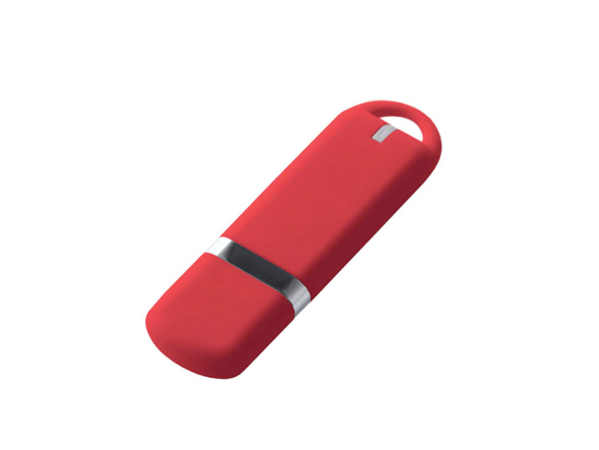 Флеш накопитель USB 2.0 Memo 32GB, пластик Софт Тач, красный/красный